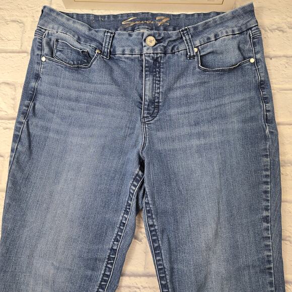 Seven7 Women's Jeans Slim Boot Tummyless Stretch MY1510 St. Germain Wash size 18 - Picture 3 of 16